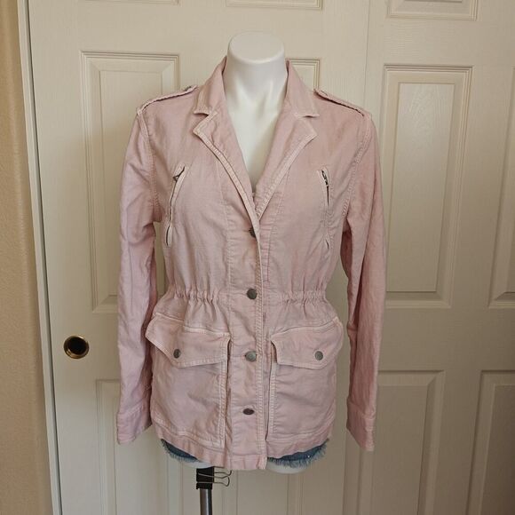 GAP pale pink tencel utility jacket sz S - Picture 4 of 12